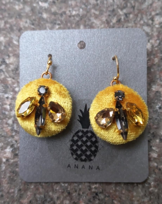 Earrings &quot;Luxurious&quot; honey yellow